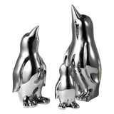 Set 3 Tượng Chim Cánh Cụt Ceramic Penguin Argenté 3pcs