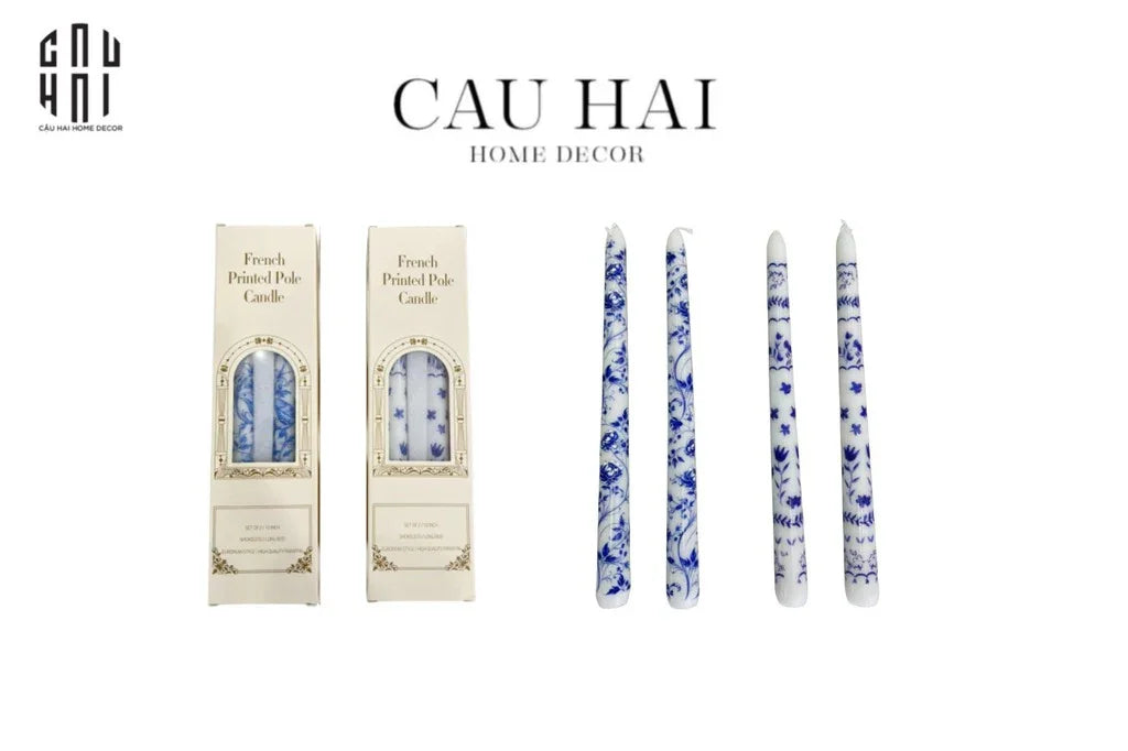 Set 4 Cây Nến Indochine - Flower-Hoa Lụa-CẬU HAI HOME DECOR