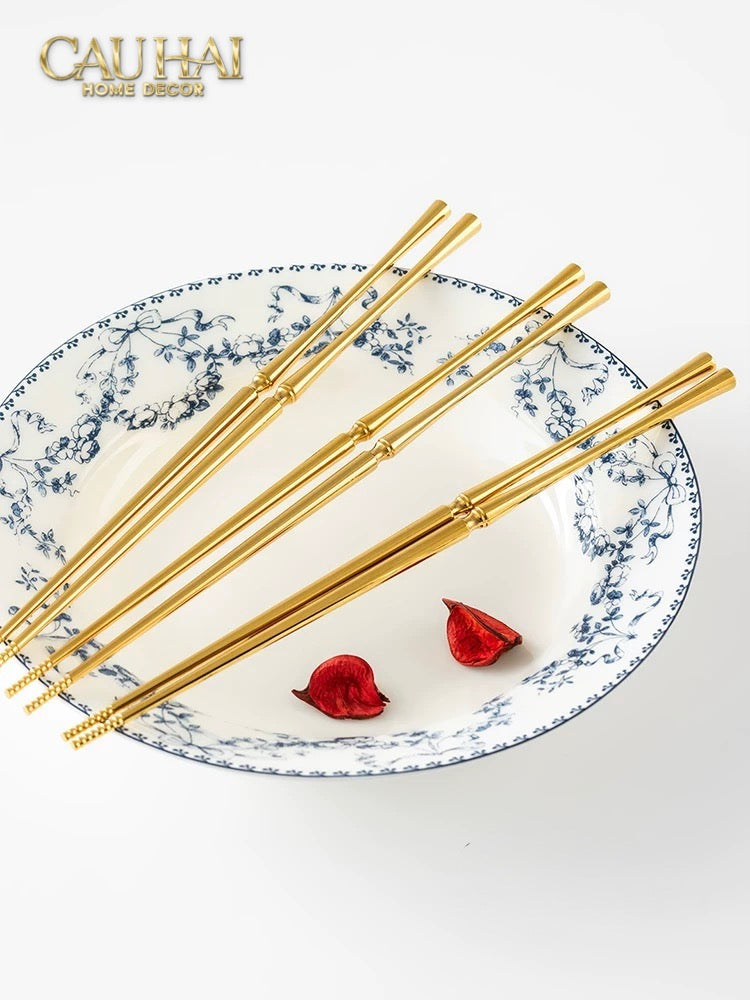 Set 4 Đôi Đũa Glamour - Glamour Chopsticks Set 4Pcs ( Shining )-Dinner Cutlery Set Dao Muỗng Nĩa-CẬU HAI HOME DECOR