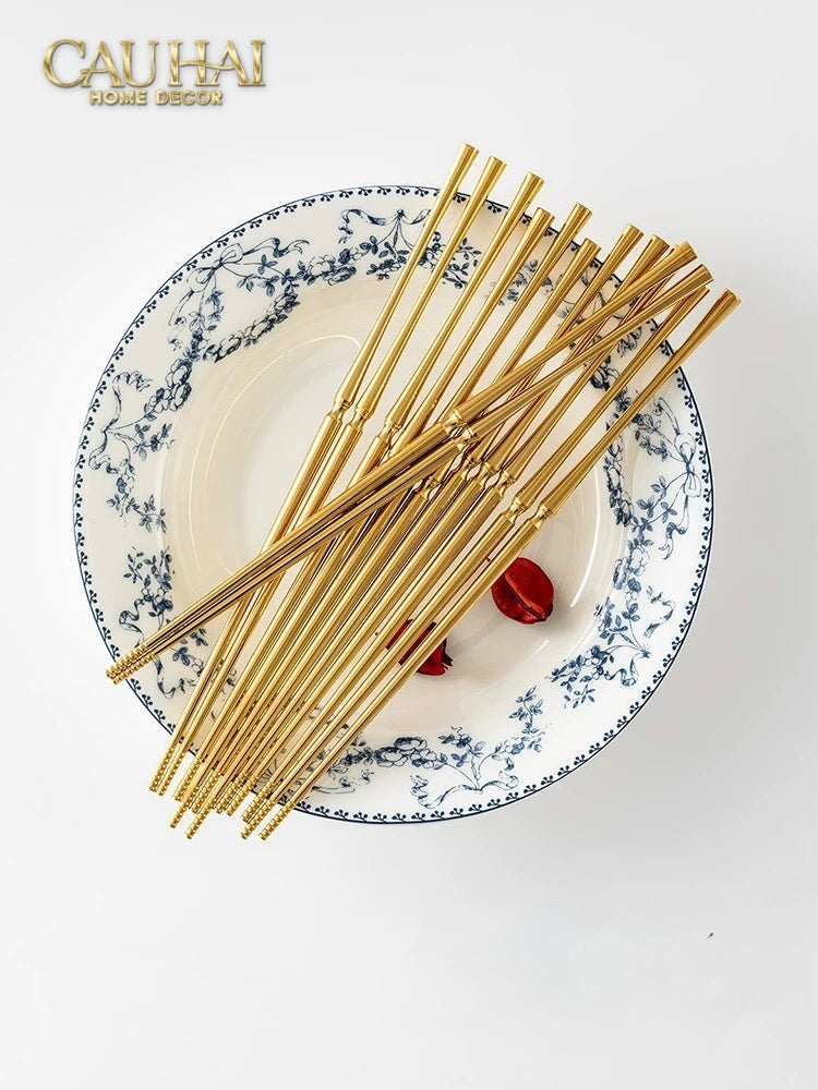 Set 4 Đôi Đũa Glamour - Glamour Chopsticks Set 4Pcs ( Shining )-Dinner Cutlery Set Dao Muỗng Nĩa-CẬU HAI HOME DECOR