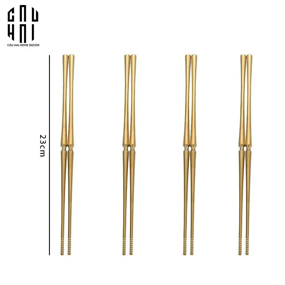 Set 4 Đôi Đũa Glamour - Glamour Chopsticks Set 4Pcs ( Shining )-Dinner Cutlery Set Dao Muỗng Nĩa-Đối tác tại Trung Quốc theo từng đơn đặt hàng-CẬU HAI HOME DECOR