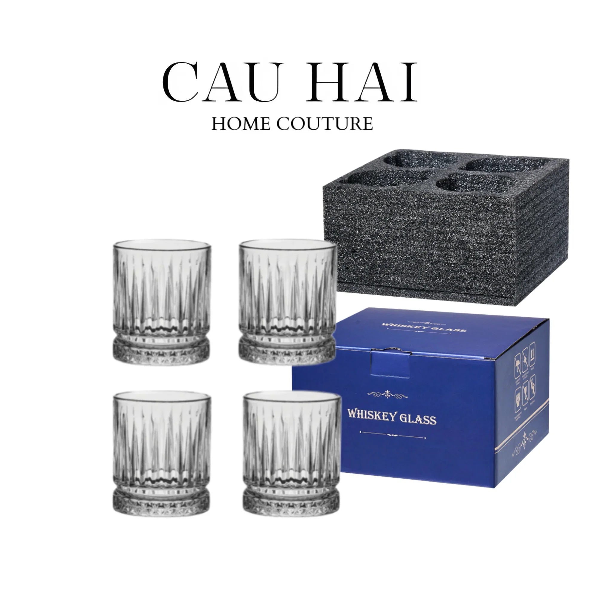 Set 4 Ly Cocktails Thuỷ Tinh Richard Cristallerie Atélier 360Ml - With Box-LY THỦY TINH-CẬU HAI HOME DECOR