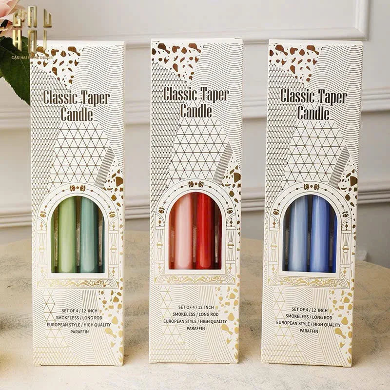 Set 4 Nến Gradation Taper - Blue/Green/Pink/Emerald-NẾN TRANG TRÍ-CẬU HAI HOME DECOR