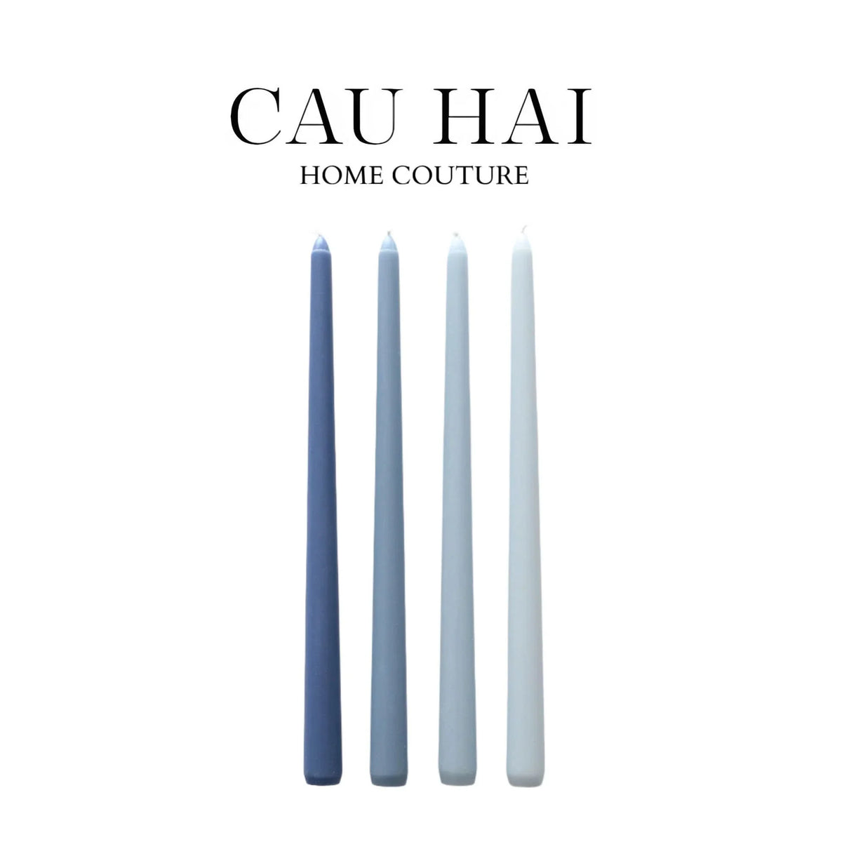 Set 4 Nến Gradation Taper - Blue/Green/Pink/Emerald-NẾN TRANG TRÍ-Đối tác tại Trung Quốc theo từng đơn đặt hàng-Blue-CẬU HAI HOME DECOR