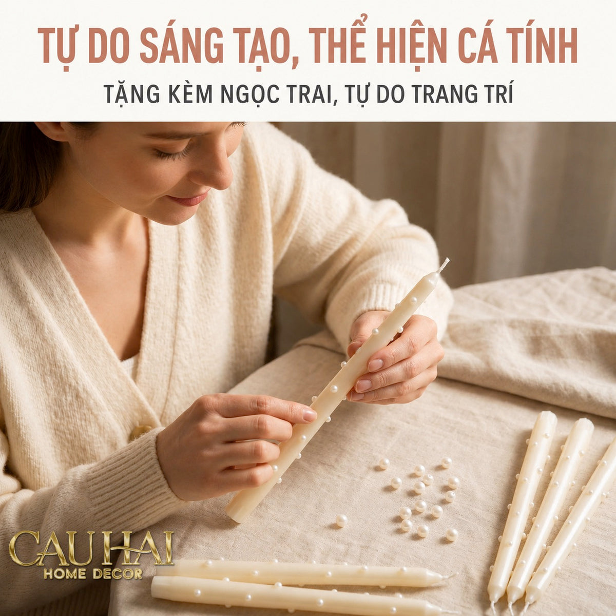 Set 4 Nến Thơm Pearl Radiance 4pcs-NẾN TRANG TRÍ-CẬU HAI HOME DECOR