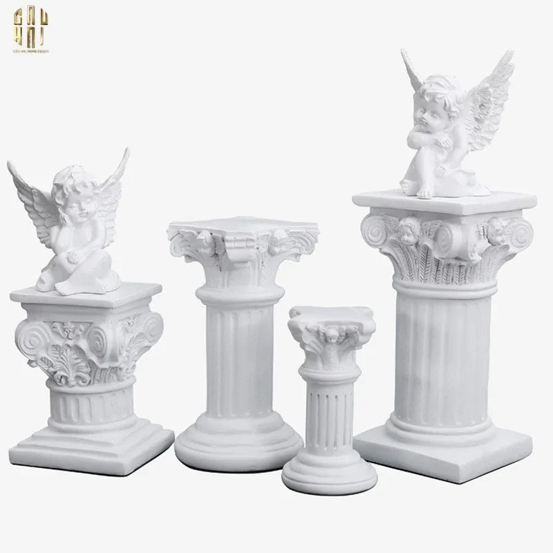 Set 4 Tượng Golden Olympus - Dát Vàng 24K-TƯỢNG TRANG TRÍ-CẬU HAI HOME DECOR