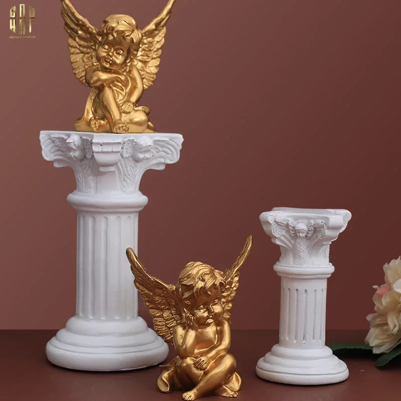 Set 4 Tượng Golden Olympus - Dát Vàng 24K-TƯỢNG TRANG TRÍ-CẬU HAI HOME DECOR