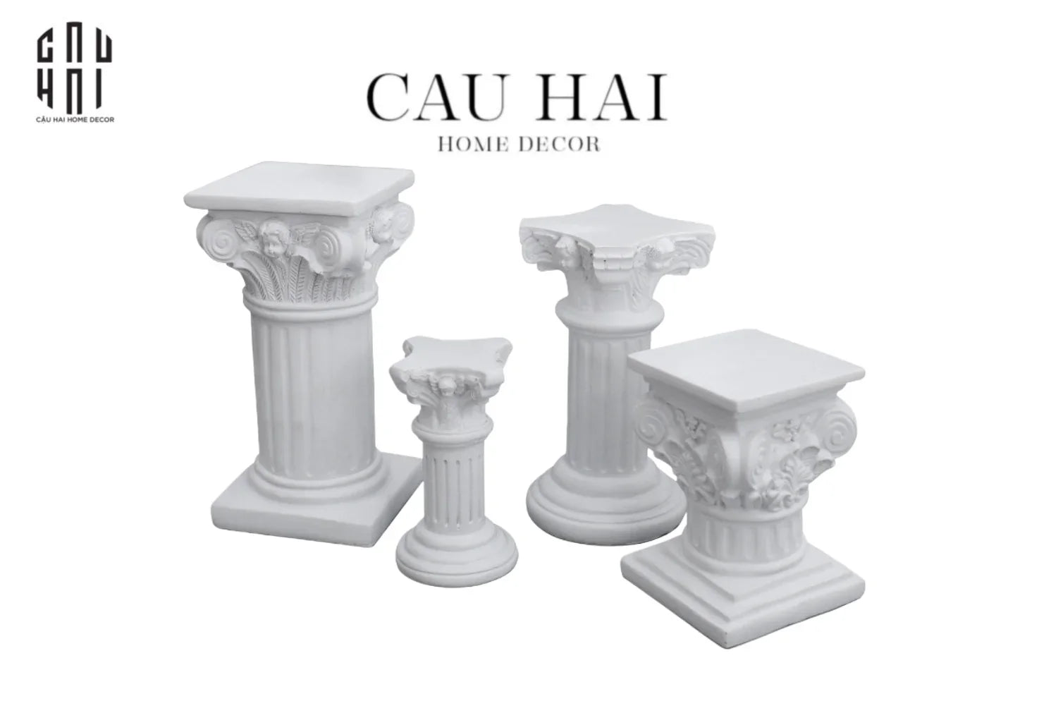 Set 4 Tượng Golden Olympus - Dát Vàng 24K-TƯỢNG TRANG TRÍ-CẬU HAI HOME DECOR