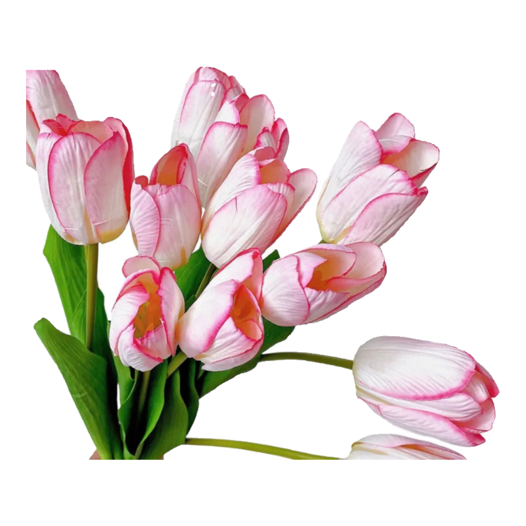 Set 5 Cành Hoa Tulip Hồng Nhạt 46Cm