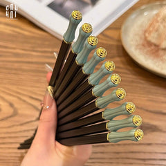Set 5 Đôi Đũa Sợi Thuỷ Tinh Azure Classic PET Chopsticks 24cm-Dinner Cutlery Set Dao Muỗng Nĩa-CẬU HAI HOME DECOR