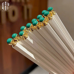 Set 5 Đôi Đũa Sợi Thuỷ Tinh Golden Jade PET Chopsticks 27cm-Dinner Cutlery Set Dao Muỗng Nĩa-CẬU HAI HOME DECOR