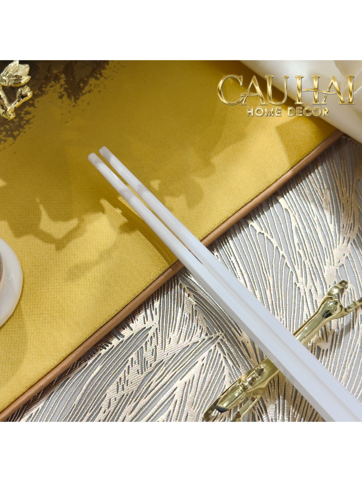 Set 5 Đôi Đũa Sợi Thuỷ Tinh Golden Jade PET Chopsticks 27cm-Dinner Cutlery Set Dao Muỗng Nĩa-Đối tác tại Trung Quốc theo từng đơn đặt hàng-CẬU HAI HOME DECOR