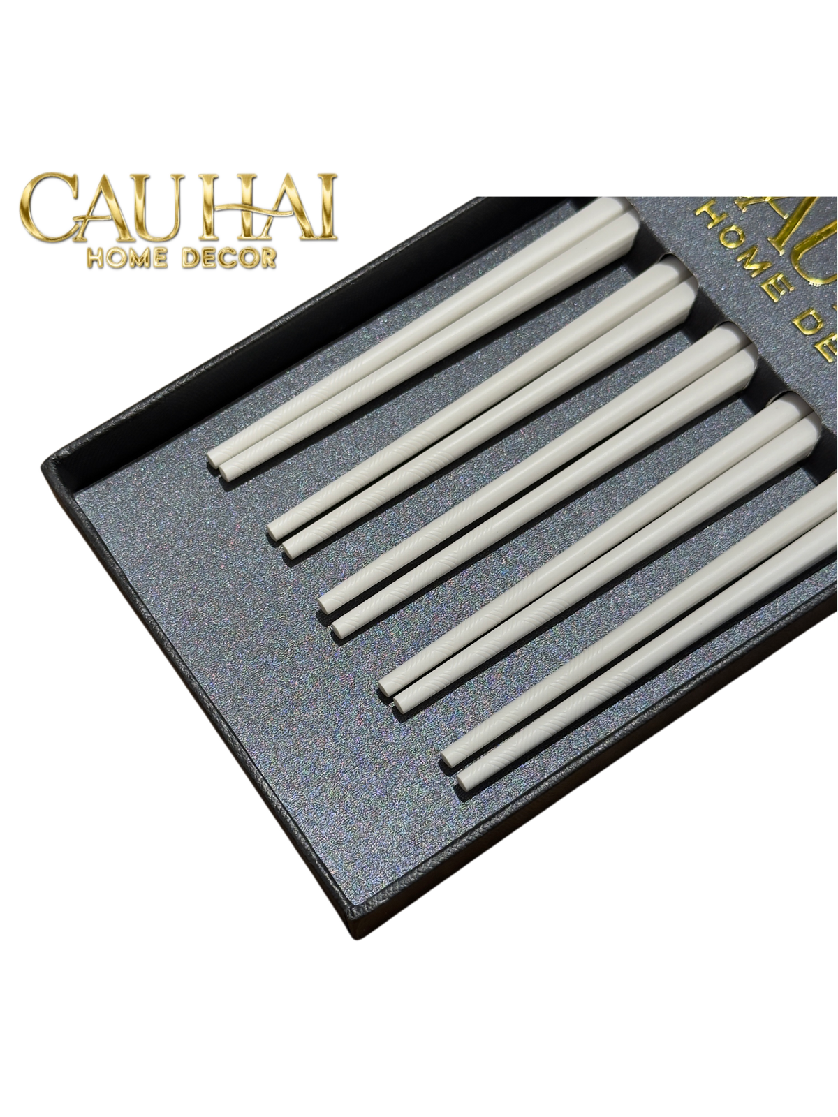 Set 5 Đôi Đũa Sợi Thuỷ Tinh - Love Heart Antibacterial Chopsticks 24cm-Dinner Cutlery Set Dao Muỗng Nĩa-Đối tác tại Trung Quốc theo từng đơn đặt hàng-CẬU HAI HOME DECOR
