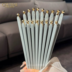 Set 5 Đôi Đũa Sợi Thuỷ Tinh - Love Heart Antibacterial Chopsticks 24cm-CẬU HAI HOME DECOR