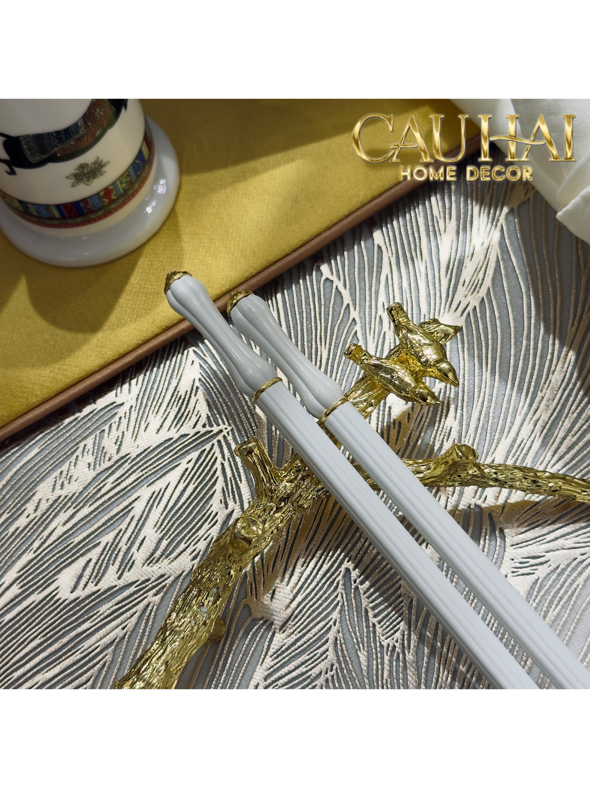 Set 5 Đôi Đũa Sợi Thuỷ Tinh Opaline Classic PET Chopsticks 24cm-Dinner Cutlery Set Dao Muỗng Nĩa-Đối tác tại Trung Quốc theo từng đơn đặt hàng-CẬU HAI HOME DECOR