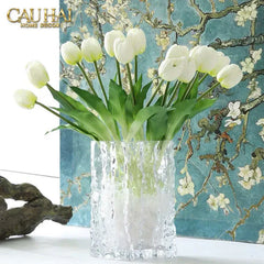 Set 5 Hoa Tulip Softy Mulberry / Sesame / Rouge 35Cm-Hoa Lụa-CẬU HAI HOME DECOR