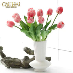 Set 5 Hoa Tulip Softy Mulberry / Sesame / Rouge 35Cm-Hoa Lụa-CẬU HAI HOME DECOR