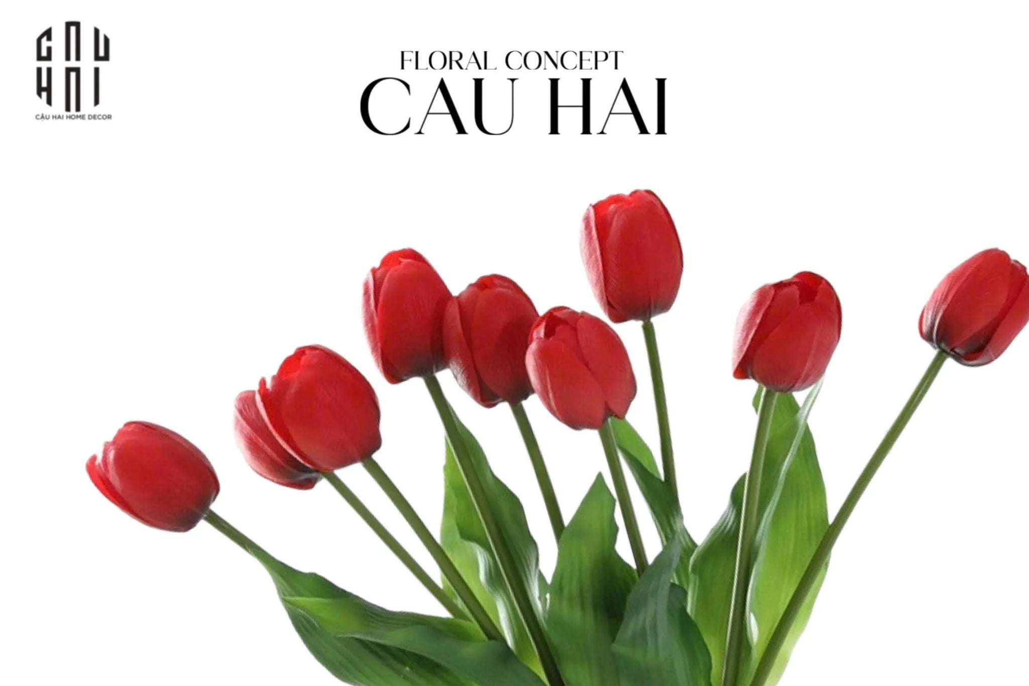 Set 5 Hoa Tulip Softy Mulberry / Sesame / Rouge 35Cm-Hoa Lụa-CẬU HAI HOME DECOR