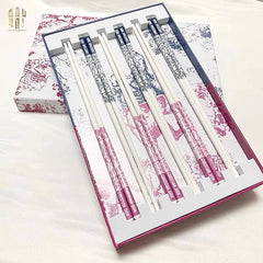 Set 6 Đôi Đũa Sứ Jungle Couture Ceramic Chopsticks Set-Dinner Cutlery Set Dao Muỗng Nĩa-CẬU HAI HOME DECOR