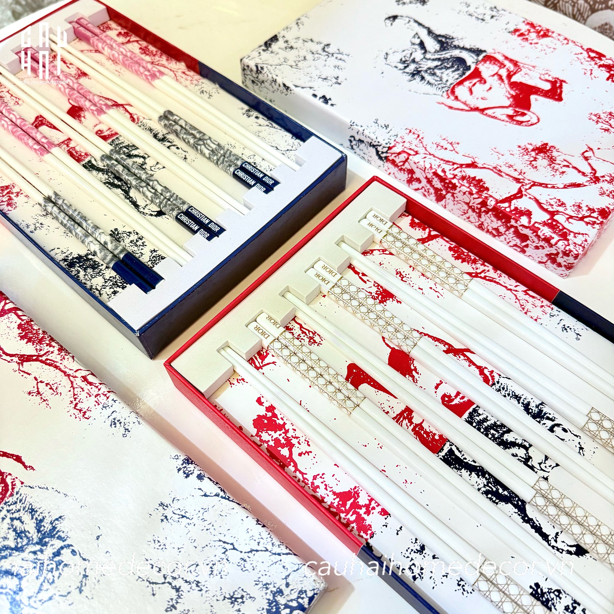 Set 6 Đôi Đũa Sứ Maxi Cannage Couture Ceramic Chopsticks Set-CẬU HAI HOME DECOR