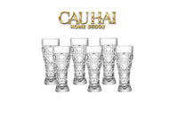 Set 6 Ly Bia Thuỷ Tinh Cristalleries Facetté - Cannage Highball 500Ml-LY THỦY TINH-CẬU HAI HOME DECOR