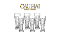 Set 6 Ly Bia Thuỷ Tinh Cristalleries Facetté - Cannage Highball 500Ml-LY THỦY TINH-CẬU HAI HOME DECOR