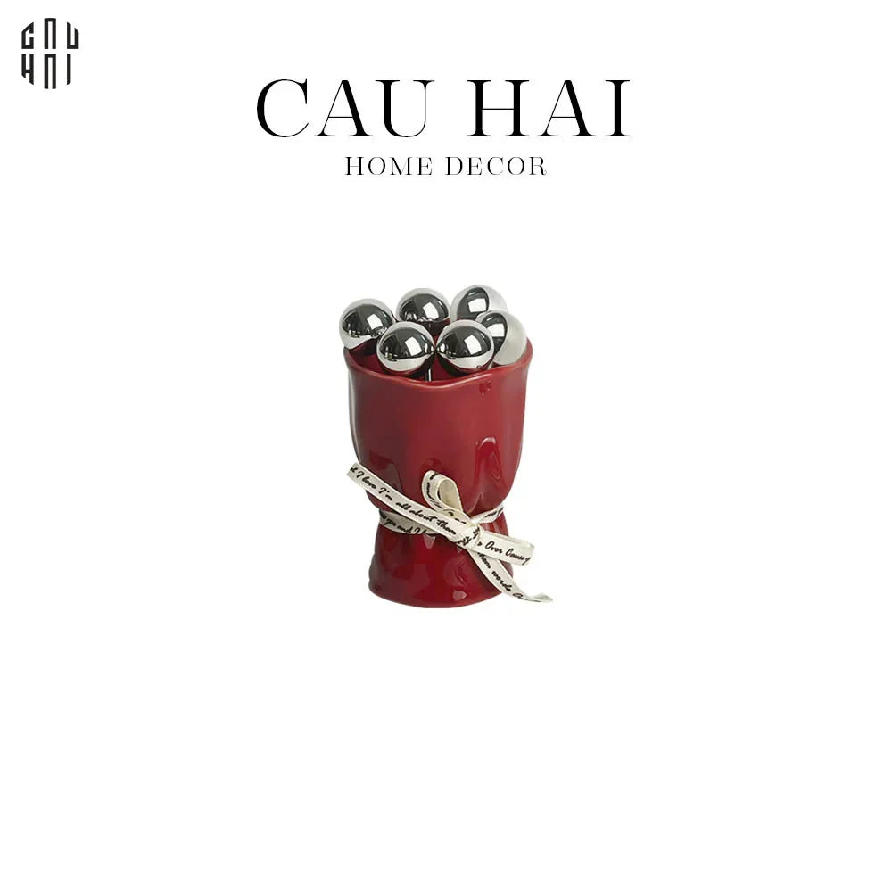 Set 6 Nĩa Tráng Miệng Bouquet-Dinner Cutlery Set Dao Muỗng Nĩa-CẬU HAI HOME DECOR