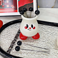 Set 6 Nĩa Tráng Miệng Cutie Penguin-Dinner Cutlery Set Dao Muỗng Nĩa-CẬU HAI HOME DECOR