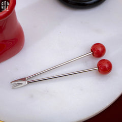 Set 6 Nĩa Tráng Miệng Red Boot-Dinner Cutlery Set Dao Muỗng Nĩa-CẬU HAI HOME DECOR