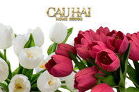 Set 7 Hoa Tulip Cranberry - Tulipe De Grandeur-Hoa Lụa-CẬU HAI HOME DECOR