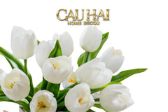 Set 7 Hoa Tulip Cranberry - Tulipe De Grandeur-Hoa Lụa-CẬU HAI HOME DECOR