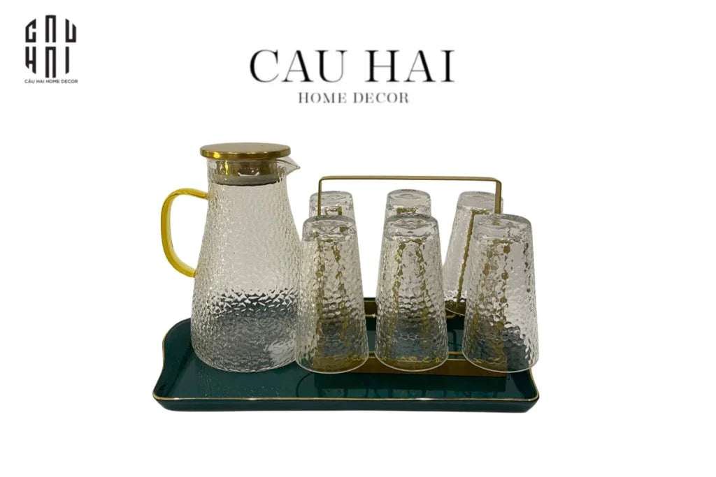 Set Bình Nước Devine 9Pcs SS25-Set bình nước Carafe & Glassware Ensemble-CẬU HAI HOME DECOR