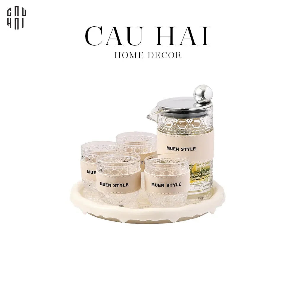 Set Bình Nước Petite Jollie D'Ivoire Water Ensemble 6Pcs-Set bình nước Carafe & Glassware Ensemble-CẬU HAI HOME DECOR