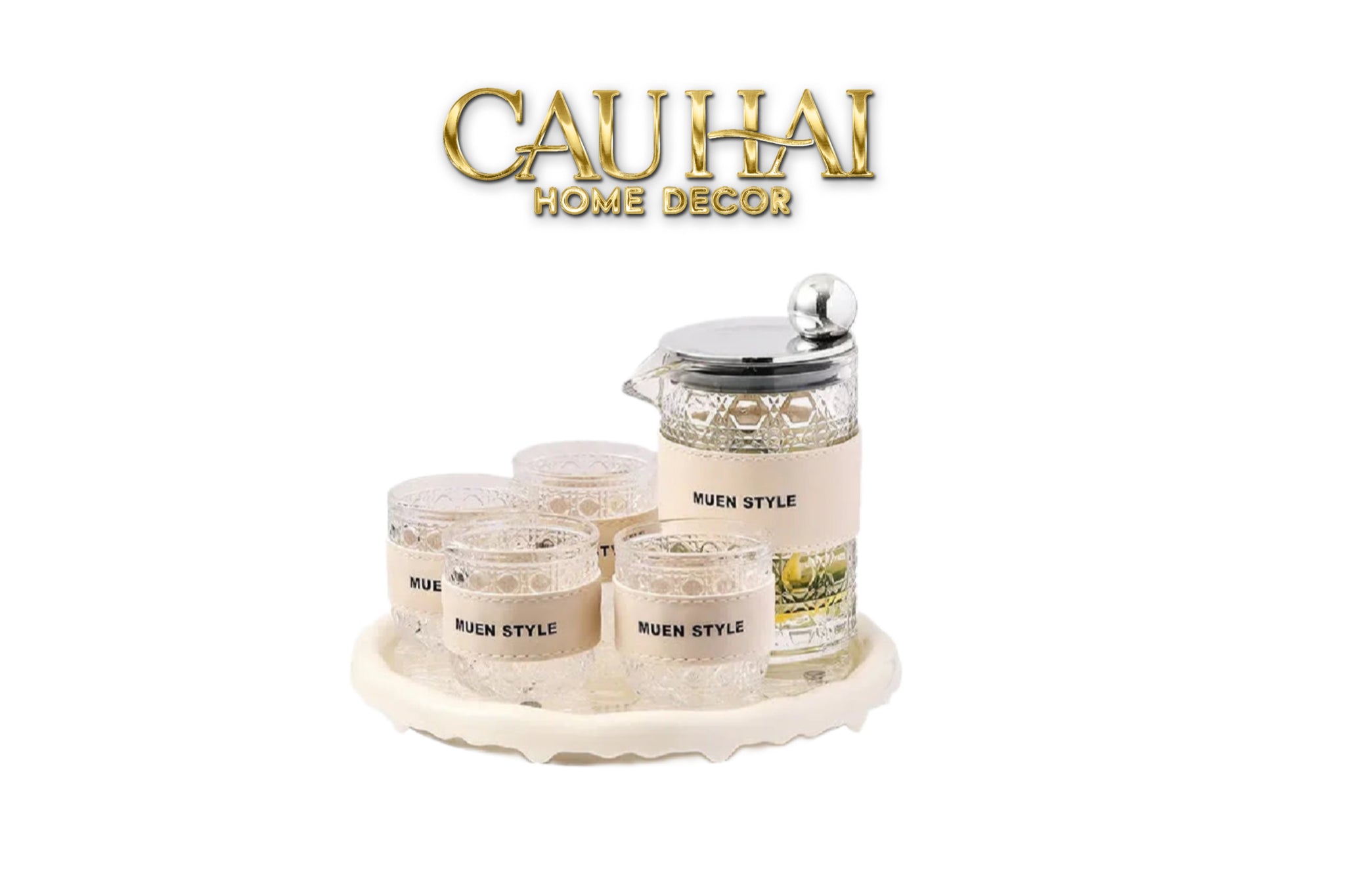 Set Bình Nước Petite Jollie D'Ivoire Water Ensemble 6Pcs-Set bình nước Carafe & Glassware Ensemble-CẬU HAI HOME DECOR