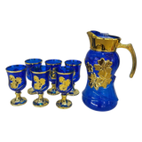 Set Binh Nuoc Thuy Tinh Grand Marquis Bleu Saphir Glass 7pcs