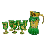 Set Binh Nuoc Thuy Tinh Grand Marquis Vert Jade Glass 7pcs