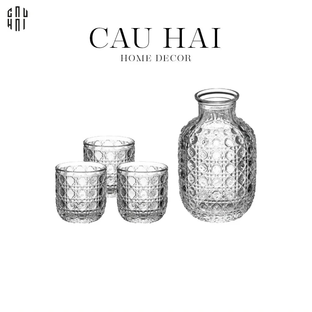 Set Bình Rót Liquor Cristallerie Atélier Cannage Facetté Up-TƯỢNG TRANG TRÍ-CẬU HAI HOME DECOR