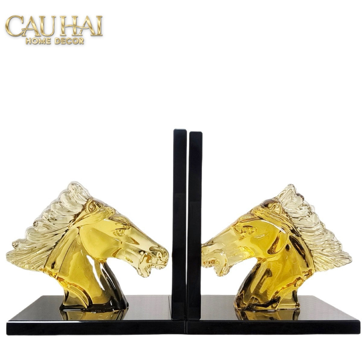 Set Chặn Sách Pha Lê Cristalleries Ésquetre De Cheval-TƯỢNG TRANG TRÍ-CẬU HAI HOME DECOR