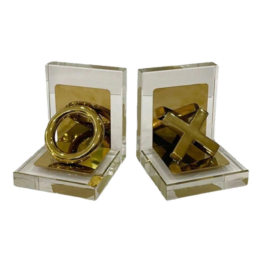 Set Tượng Chặn Sách Pha Lê X.O Cristalleries Bookend