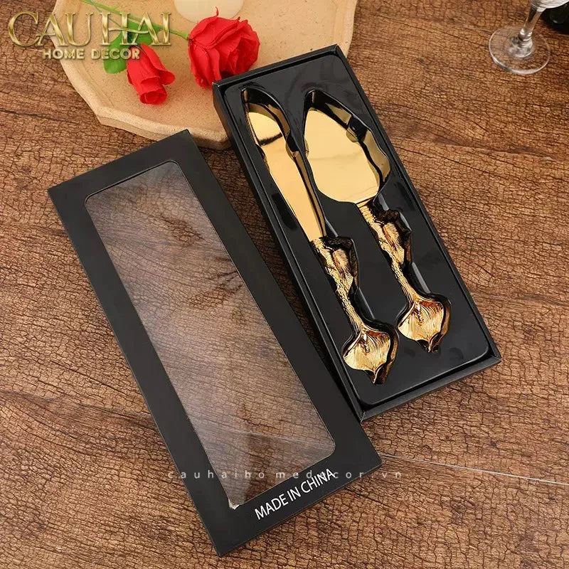 Set Dao Cắt Bánh Ensemble Couteaux Pâtisserie Élégance-TƯỢNG TRANG TRÍ-CẬU HAI HOME DECOR