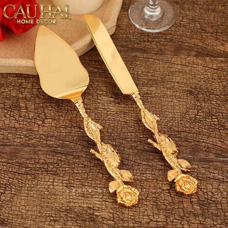 Set Dao Cắt Bánh Ensemble Couteaux Pâtisserie Élégance-TƯỢNG TRANG TRÍ-CẬU HAI HOME DECOR