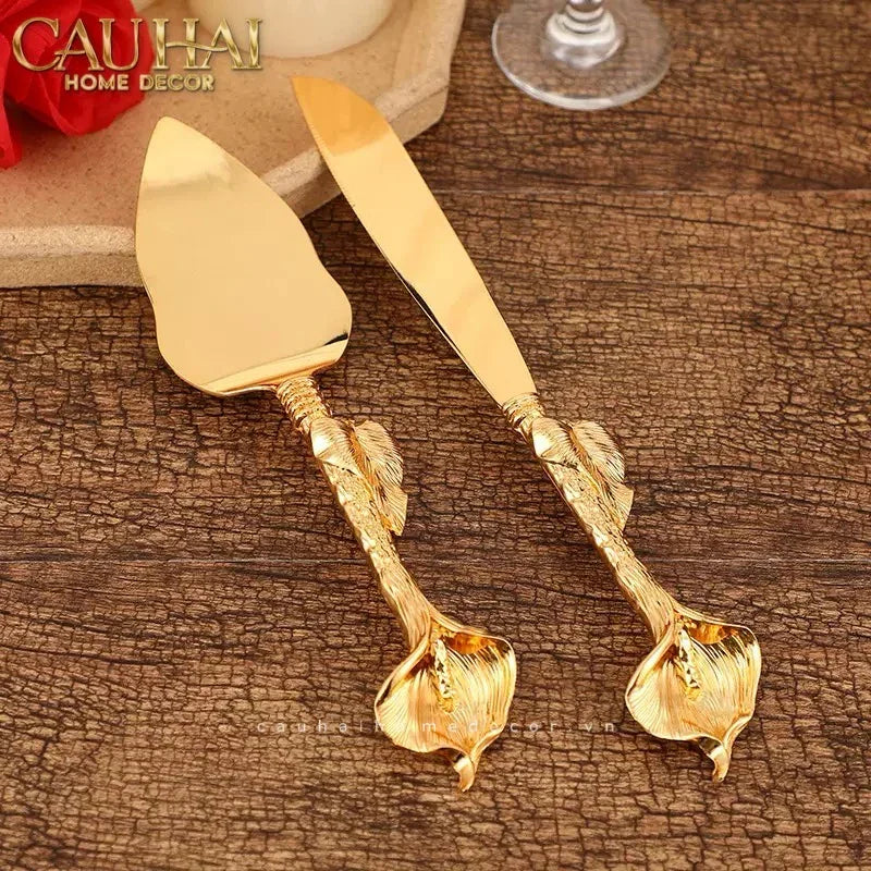 Set Dao Cắt Bánh Ensemble Couteaux Pâtisserie Élégance-TƯỢNG TRANG TRÍ-CẬU HAI HOME DECOR