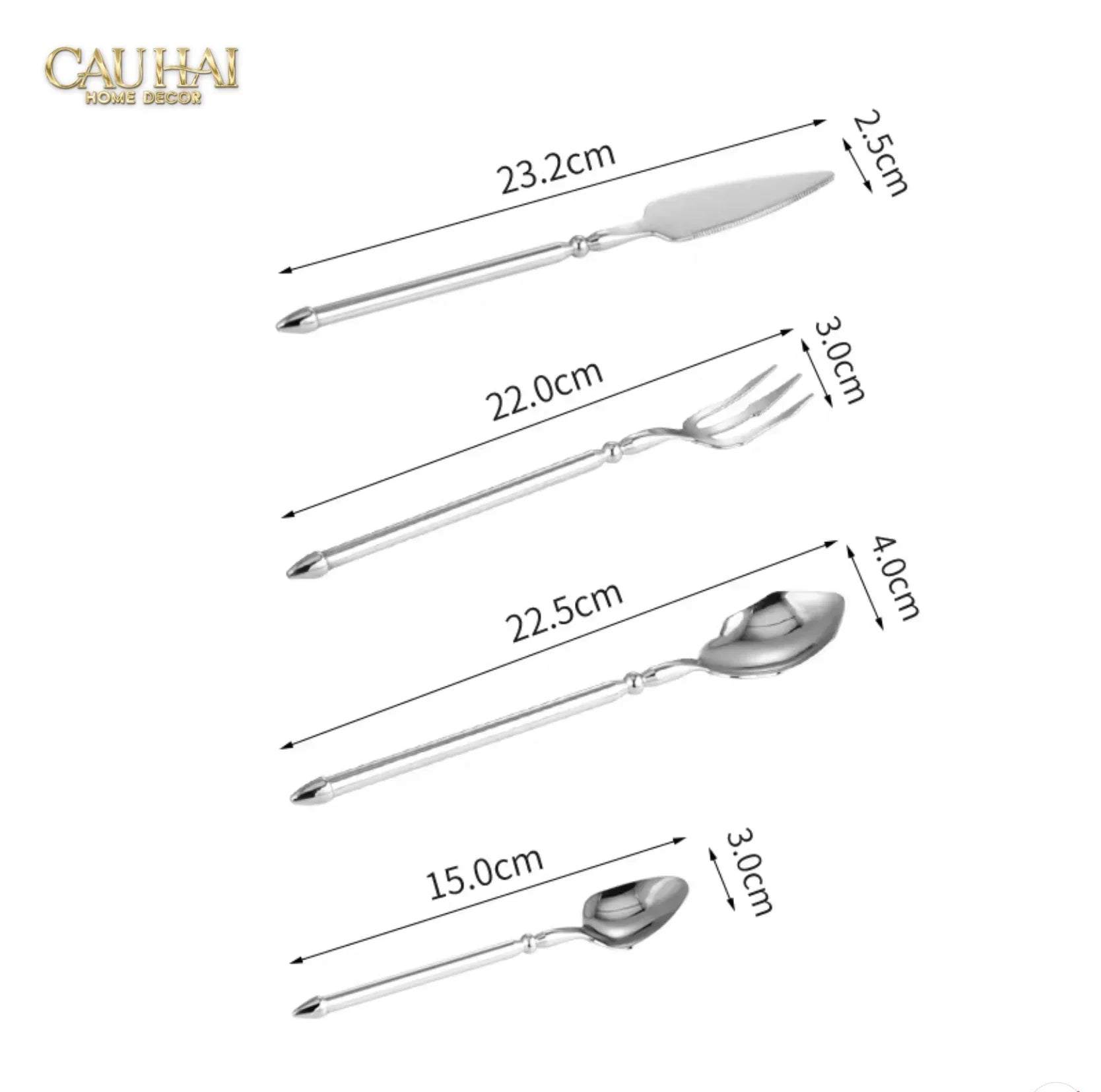 Set Dao Muỗng Nĩa 4 Món Atlantic Legendary Trident Prestige Dinner Cutlery 4pcs-Dinner Cutlery Set Dao Muỗng Nĩa-CẬU HAI HOME DECOR