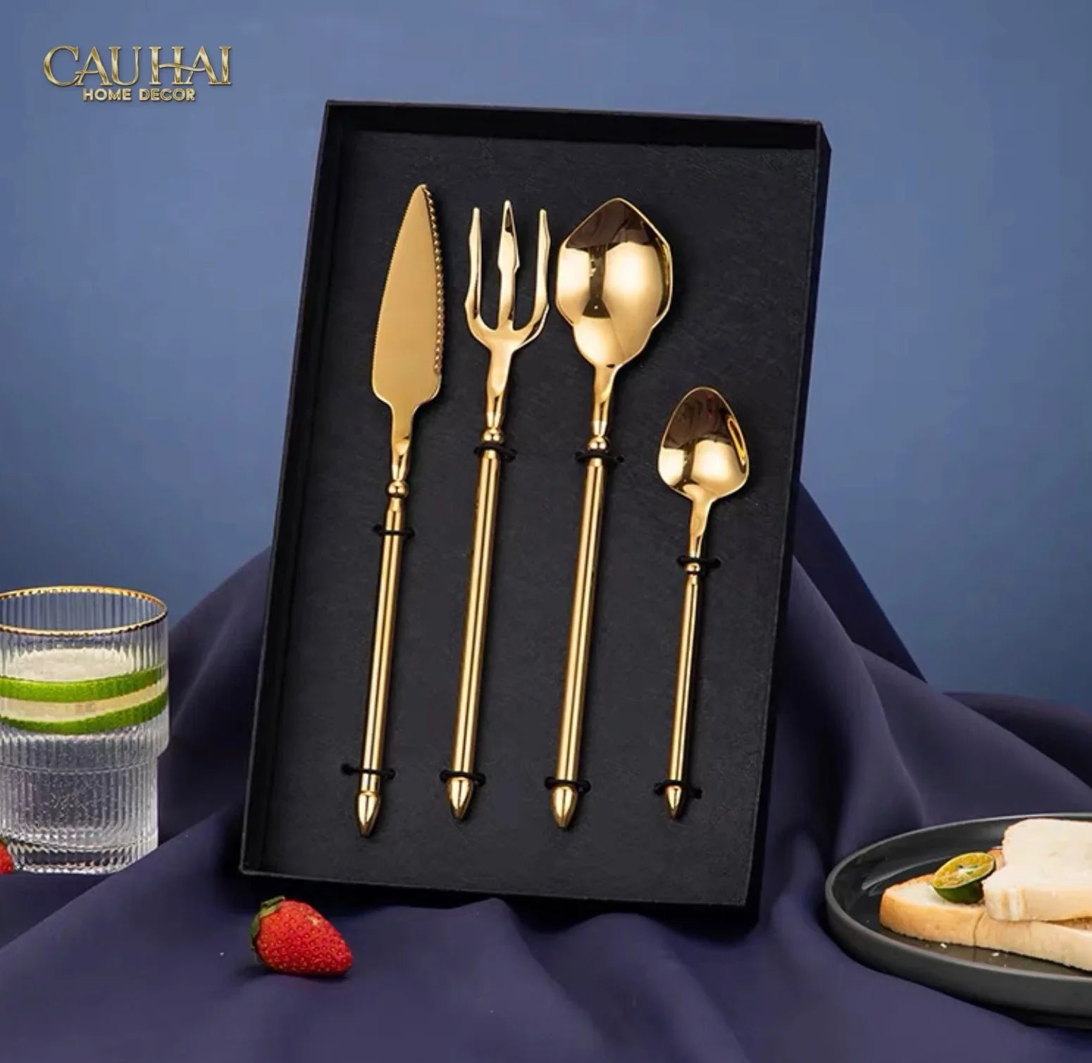 Set Dao Muỗng Nĩa 4 Món Atlantic Legendary Trident Prestige Dinner Cutlery 4pcs-Dinner Cutlery Set Dao Muỗng Nĩa-CẬU HAI HOME DECOR