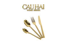 Set Dao Muỗng Nĩa 4 Món Impérial Sand Gold H Class Dinner Cutlery 4pcs-CẬU HAI HOME DECOR