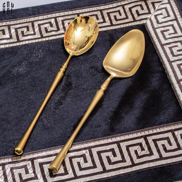 Set Dao Muỗng Nĩa 4 Món L'Amour Matte Gold - Allure Dinner Cutlery 4Pcs-Dinner Cutlery Set Dao Muỗng Nĩa-CẬU HAI HOME DECOR