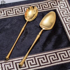 Set Dao Muỗng Nĩa 4 Món L'Amour Matte Gold - Allure Dinner Cutlery 4Pcs-Dinner Cutlery Set Dao Muỗng Nĩa-CẬU HAI HOME DECOR