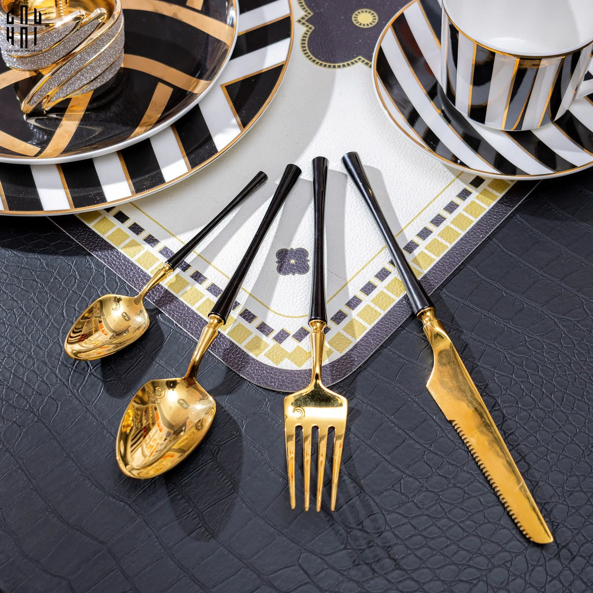 Set Dao Muỗng Nĩa 4 Món Phantom Premium Dinner Cutlery 4Pcs-Dinner Cutlery Set Dao Muỗng Nĩa-Đối tác tại Trung Quốc theo từng đơn đặt hàng-CẬU HAI HOME DECOR