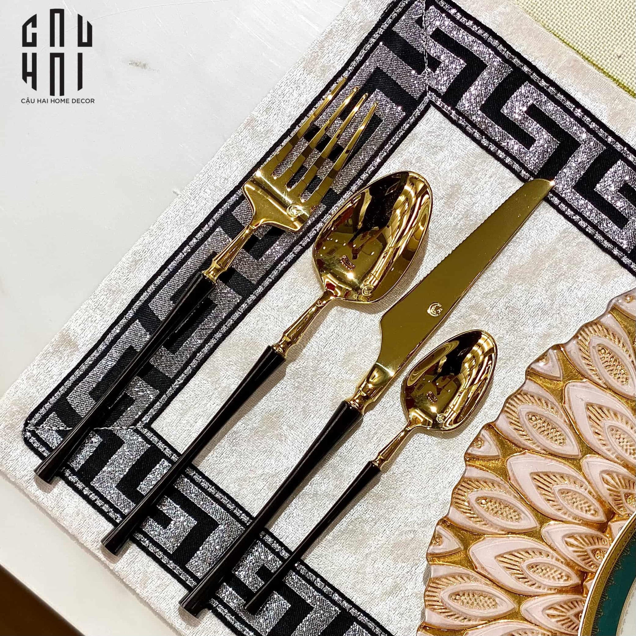 Set Dao Muỗng Nĩa 4 Món Phantom Premium Dinner Cutlery 4Pcs-CẬU HAI HOME DECOR