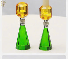 Set Đế Nến Pha Lê - Candle Gem – Emerald & Citrine-NẾN TRANG TRÍ-CẬU HAI HOME DECOR